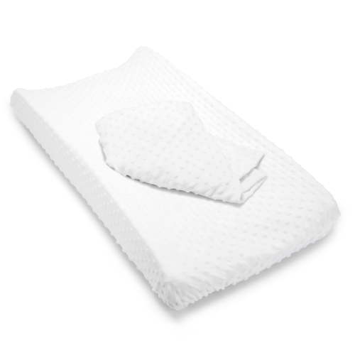 Munchkin Soft Textured Infant Changing Pad Covers, White, Unisex, 2 Pack