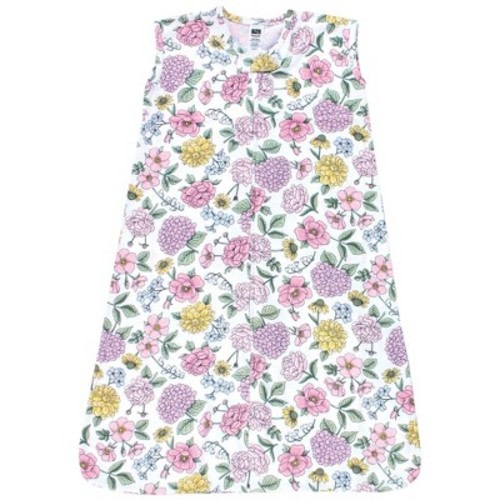 Hudson Baby Infant Girl Cotton Sleeveless Wearable Sleeping Bag, Sack, Blanket, Vintage Blossom, 0-6 Months