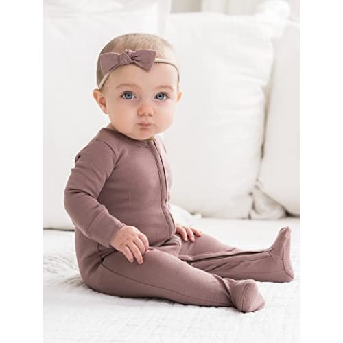 Colored Organics Baby Organic Cotton Peyton Zip Up Footed Sleeper