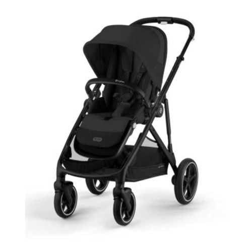 Gazelle S 2 Stroller – Black Frame with Moon Black Seat