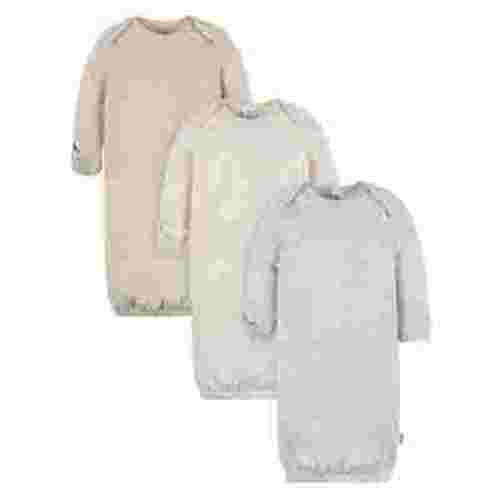 Gerber Baby Neutral Long Sleeve Gowns, 3-Pack, Sizes Newborn - 0/3 Months