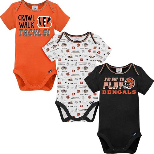 Gerber Baby NFL Team 3 Pack Short Sleeve Onesie Bodysuit