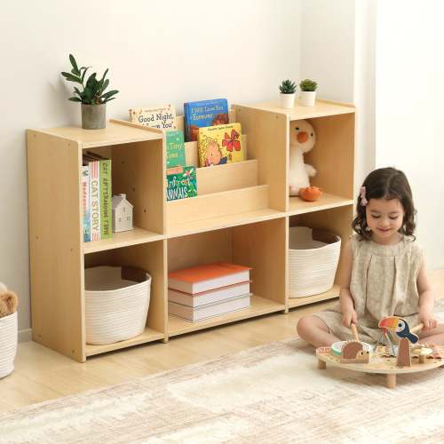 OOOK Plywood Multi-purpose Montessori Bookshelf Toy Storage Organizer