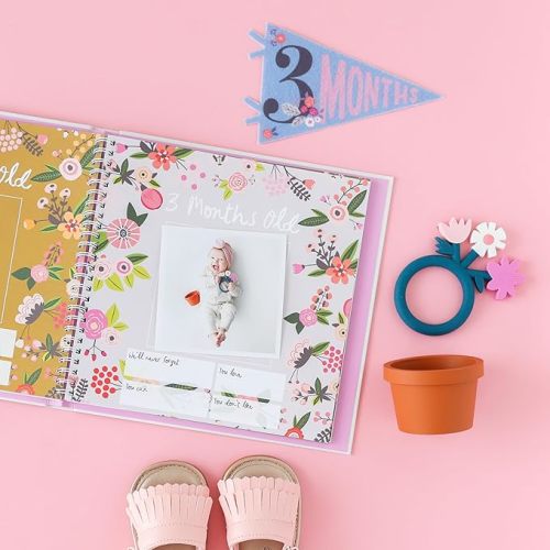 Lucy Darling Baby Memory Book, Themed Baby First Year Book, First 5 Years Journal & Photo Album for Baby Boy/Girl, Keepsake Books, Gender Neutral Memories & Milestone Book, Mom Gift - Little Artist