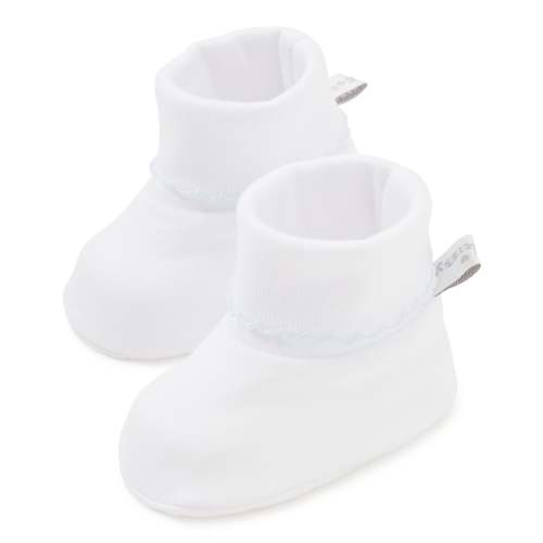 White/Blue Kissy Basics Booties