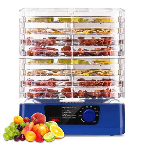Food Dehydrator Machine, Jerky Dehydrator with Timer, 400W Dryer with Temperature Control, 8 Trays Electric Food Dryer for Fruit Vegetable Meat Jerky Herb Beef Mushroom