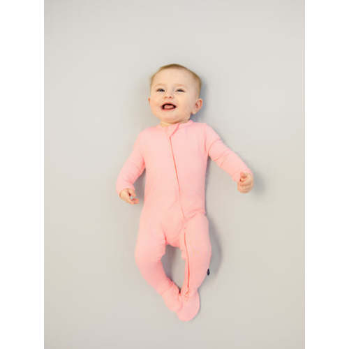 Zip Footie in Candy Pink