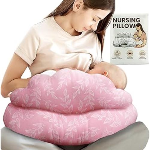 PILLANI Nursing Pillow, Plus Size Breastfeeding Pillows for Enhanced Safety & Comfort for Mom & Baby, Removable Cotton Cover, Adjustable Waist Strap, Breastfeeding Essentials, Baby Registry Search