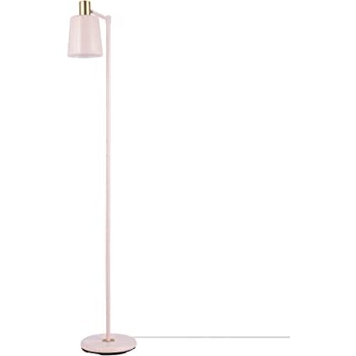 Globe Electric 67502 Lex 60" Floor Lamp, Rose, Gold Accents, in-Line On-Off Foot Switch , Pink