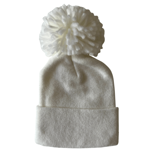 Baby's First Hat, Warm White Pom