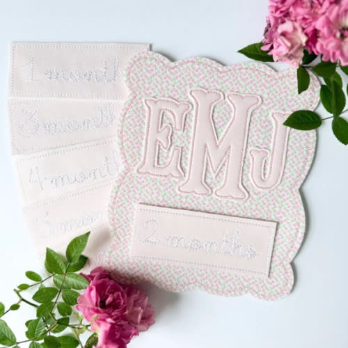Initial Month Plaque in Floral – Little Happies