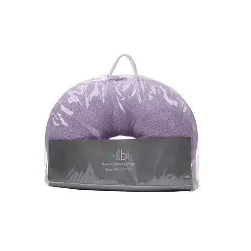 Bilbi Boucle Nursing Pillow Lilac | Baby Bunting AU