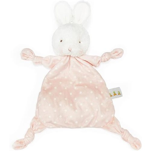 Bunnies By The Bay "Blossom" Knotty Friend Baby Stuffed Animal Blanket - Plush Baby Lovey - Best Friend Blanket - 10” Multicolour