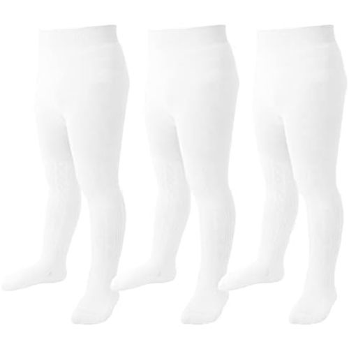 Baby Tights Toddler Girl Tights Seamless Cable Knit Leggings Soft Cotton Stockings Pantyhose 3/4/5 Pack