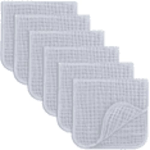 Comfy Cubs Muslin Burp Cloths - Large 100% Cotton Washcloths, 6 Layers (Slate, 6-Pack, 20"X10")