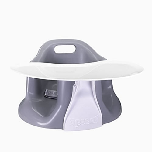 Upseat Baby Floor Chair and Booster Seat with Tray in Grey