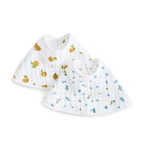 aden + anais Organic Cotton Muslin Oversized Burpy Bib in Fresh Fruit