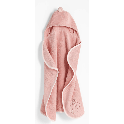 Nachi 100% Organic Cotton Pink Hooded Baby Towel