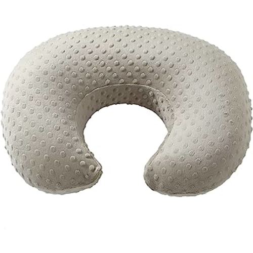 Blackleaf Baby Minky Nursing Pillow Cover, Nursing Pillow Slipcovers for Breastfeeding Moms, Ultra-Soft Fit Standard Infant Nursing Pillows for Infant Newborn Baby Boy Girl (Tidal Foam)