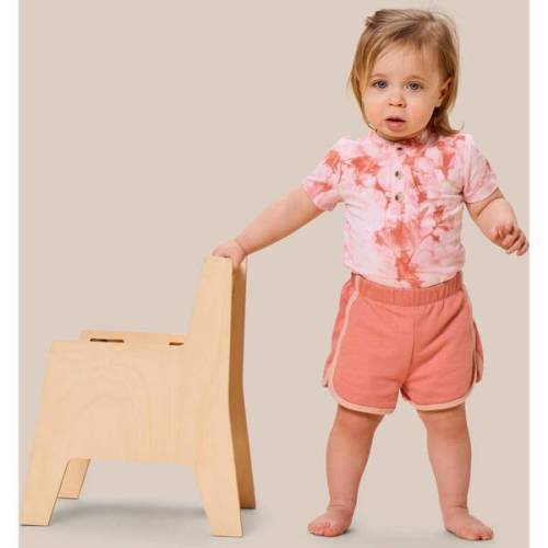 Tie Dye Henley Onesie, Red - Young Days | Maisonette