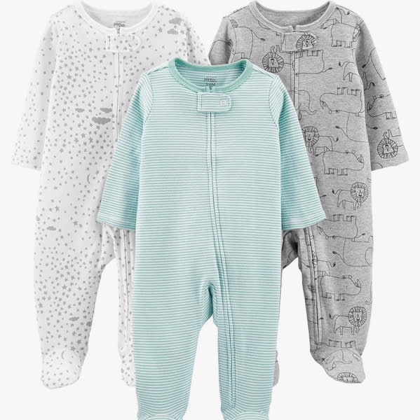 0-3 M, Simple Joys by Carter's Baby 3-Pack Neutral Sleep and Play