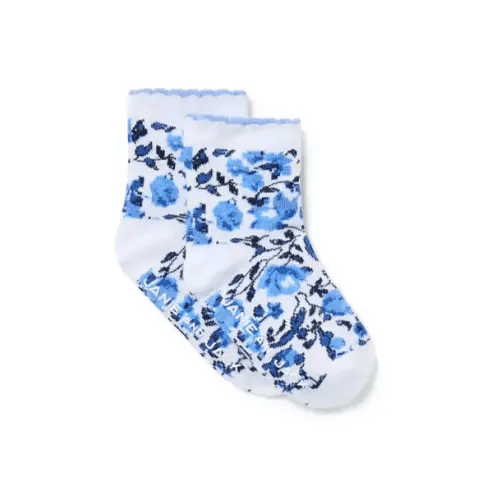 Baby Dreamy Blue Floral Baby Floral Sock by Janie and Jack