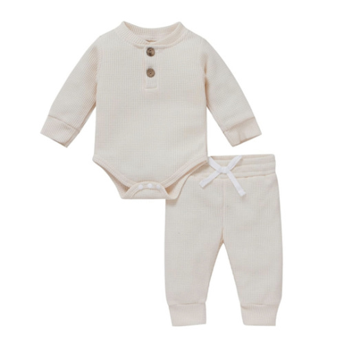 Newborn Baby Girl Boy Fall Clothes 3 6 12 18 24 Months Outfits Long Sleeve Knitted Cotton Romper & Pants Infant Winter Sets: Clothing, Shoes & Jewelry