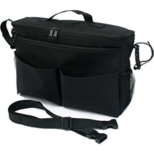 J.L. Childress Cool 'N Cargo, Stroller and Wagon Cooler and Organizer, Universal Fit, Insulated, Attaches to Strollers, Wagons, Walkers and Wheelchairs, Large Capacity, Black