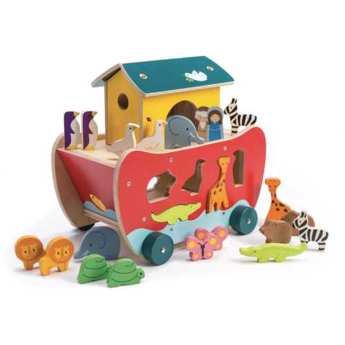 Personalized Montessori Toys Noah's Wooden Ark Shape Sorter Ship, Wooden Toys, Gift For Boy, Gift for , Birthday gift Waldorf gift for kid