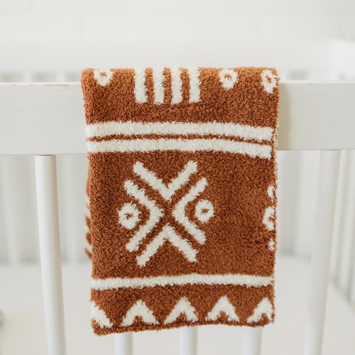 Mebie Baby Plush Blanket - Alpine Rust