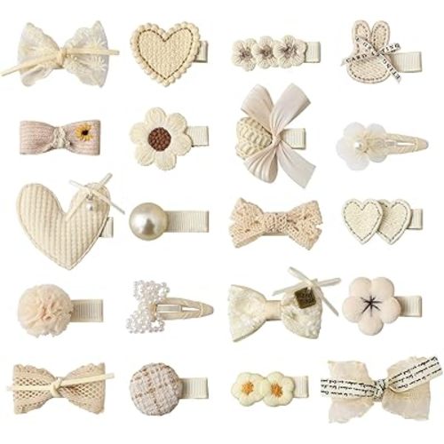 20 PCS Toddler Hair Clips 2.4 Inch Baby Girl Hair Bows Fully Covered Barrettes Infant Hair Accessories for Babies and Kids