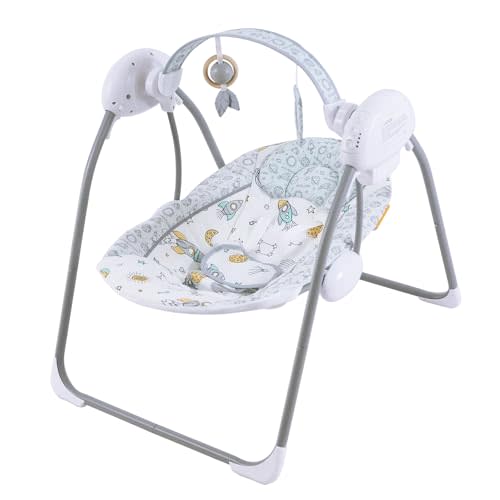 Otrolepota Baby Swing for Infant,Newborn Swing with Music,5 Speed Levels,Timing Setting,Soft Cushion,Foldable Infant Swing for Indoor Outdoor Use 0-9 Months