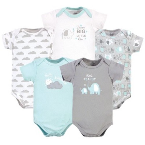 Luvable Friends Baby Boy Cotton Bodysuits, Boy Basic Elephant, Size: 3-6 months - Out of Stock