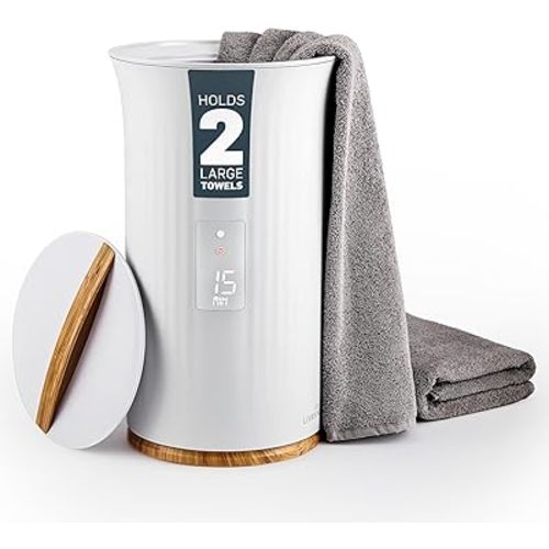 Live Fine Towel Warmer | Bucket Style Luxury Heater with LED Display, Adjustable Timer, Auto Shut-Off | Fits 40” x 70” Oversized Towel