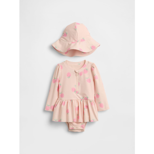 Baby Strawberry Rash Guard Swim Set