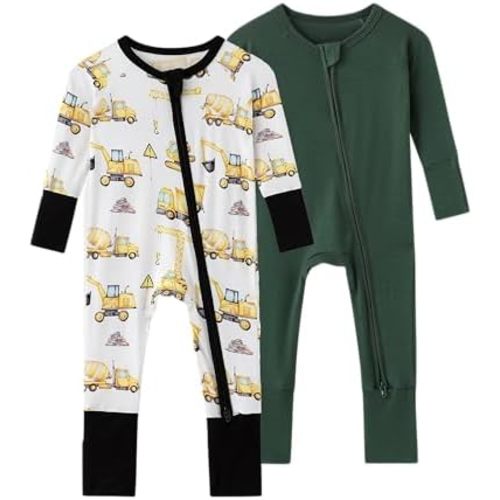 Bamboo Viscose Baby Pajamas Boys Girls Zippy Pjs Sleep 'N Play Romper - 0-24 Months