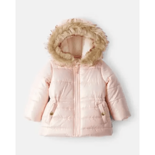 Baby Girl Hooded Heavyweight Winter Jacket - Pink - Carter's | Carter's