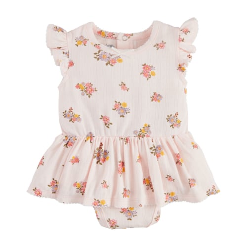 Pointelle Floral Skirted Bodysuit | Mud Pie