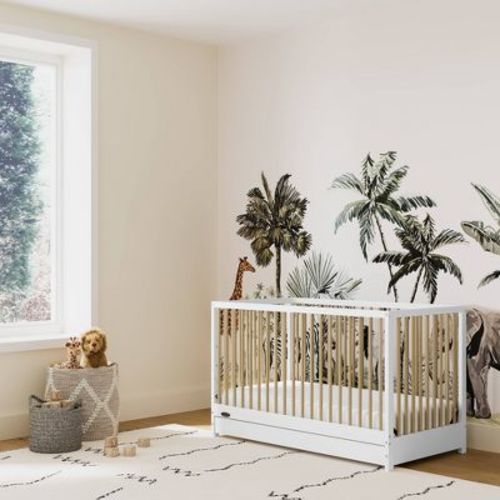 Graco Teddi 5-in-1 Convertible Crib with Drawer - Driftwood
