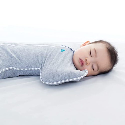Love To Dream Swaddle UP, Gray, Medium, 13-19 lbs., Dramatically Better Sleep, Allow Baby to Sleep in Their Preferred arms up Position for self-Soothing, snug fit Calms Startle Reflex