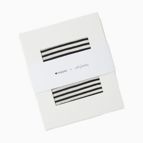 Solly Baby Wrap Carrier - Black & Natural Stripe