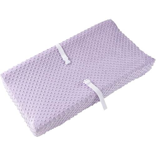 Baby Changing Pad Cover, Super Soft Minky Dot Diaper Changing Table Covers for Baby Girls and Boys, Ultra Comfortable, Safe for Babies, Fit 32"/34'' x 16" Pad (Orchid)