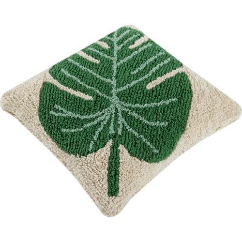 Monstera Washable Pillow, Green - Lorena Canals | Maisonette