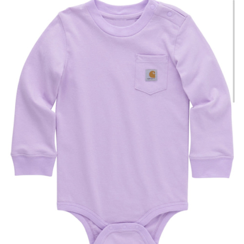 Carhartt Infant Girls' Long Sleeve Pocket Onesie | Boot Barn