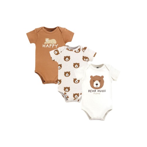 Soft Cotton Bodysuit Triple Pack, 0-3M