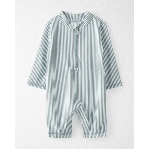 Baby Boy Recycled Long-Sleeve Rashguard Swimsuit in Stripes - Little Planet | Carter's