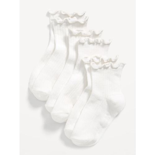 Ruffle-Cuff Crew Socks 3-Pack for Toddler & Baby