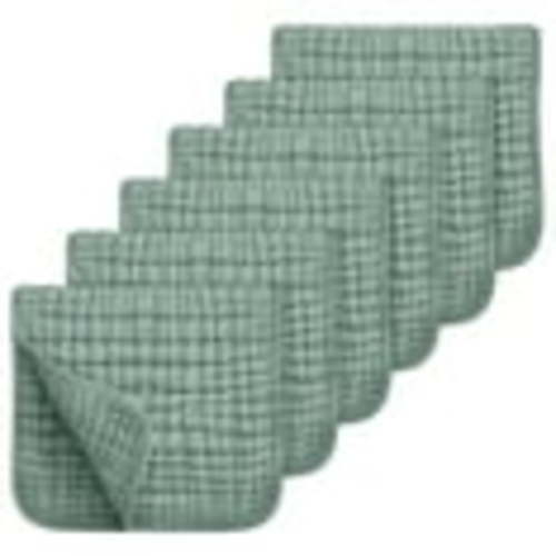 Clearance! Muslin Burp Cloths 100% Cotton Large 20''x10'' Baby Essentials, Extra Soft and Absorbent Baby Burping Cloth for Boys Girls,Dark Green,6 Pack