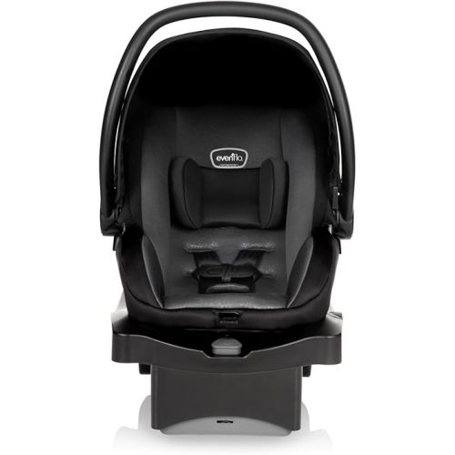 Evenflo LiteMax 35 Infant Car Seat (Knoxville Gray), Lightweight, Extended Use, Belt Lock-Off, Ergonomic Handle