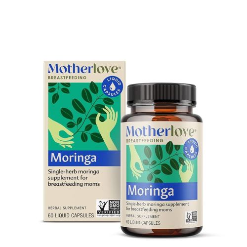 Motherlove Moringa (60 Liquid caps) Lactation Supplement to Support Breast Milk Supply—Non-GMO, Organic Herbs, Vegan, Kosher